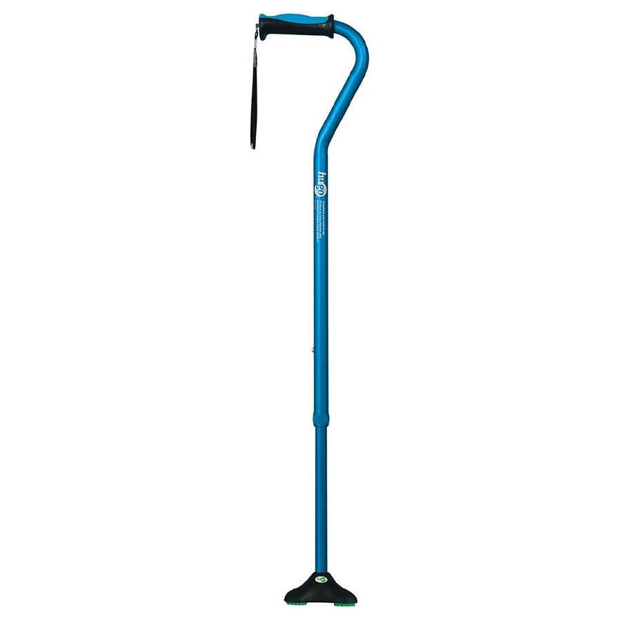 Hugo QuadPod Offset Cane with Ultra Stable Cane Tip, Aquamarine