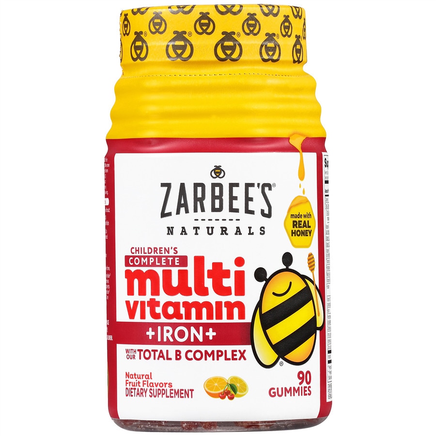 Zarbee S Naturals Children S Complete Multivitamin Iron Gummies Natural Fruit Flavors Walgreens