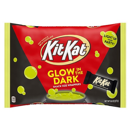 UPC 034000076994 product image for Kit Kat Glow In The Dark Wrappers, Snack Size Wafer Candy Bars, Halloween Milk C | upcitemdb.com