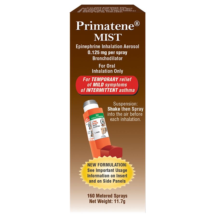 Primatene Mist Epinephrine Inhalation Aerosol 160 Metered Sprays Walgreens