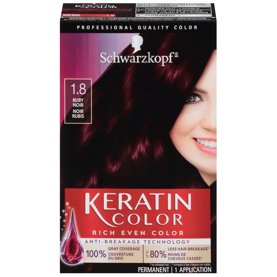  Schwarzkopf Keratin Color Ruby Noir 1.8, Ruby Noir 1.8 