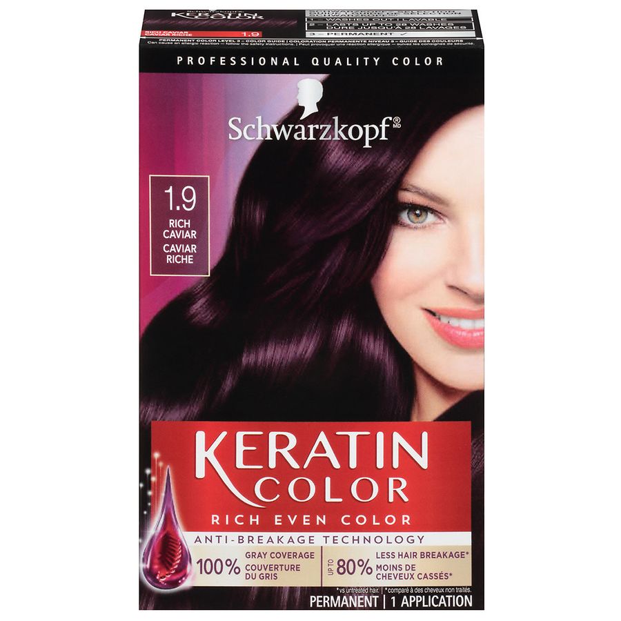  Schwarzkopf Keratin Color Rich Caviar 1.9, Rich Caviar 1.9 