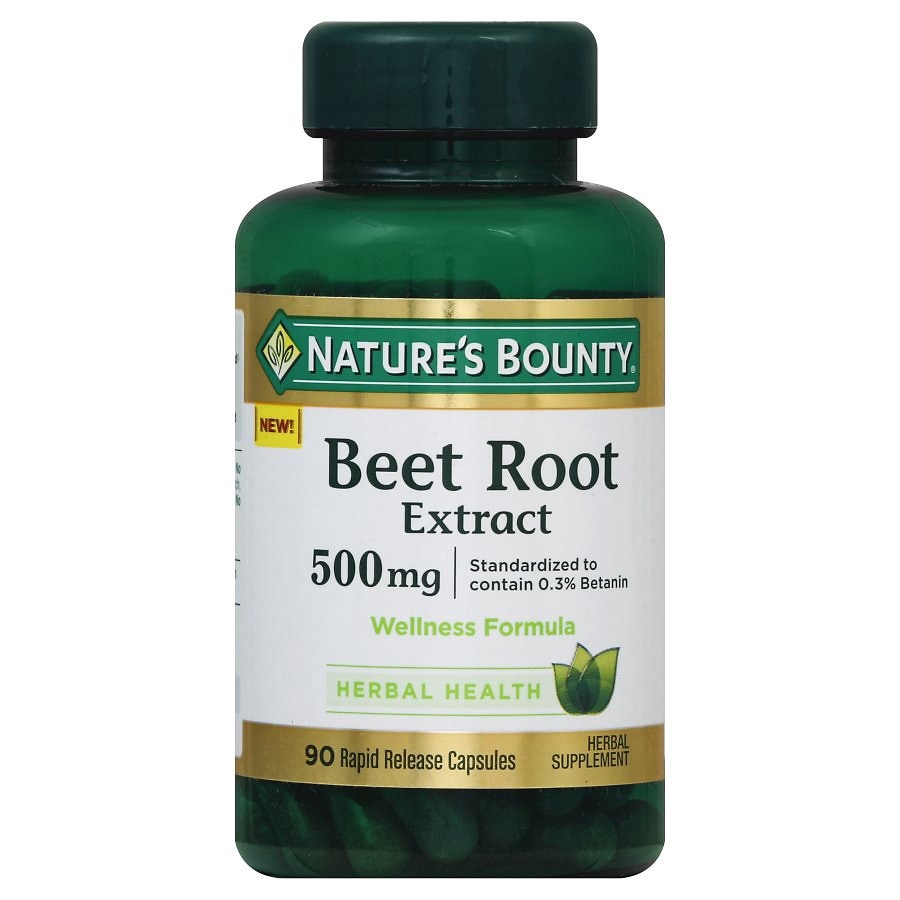  Nature's Bounty Beet Root Extract 500 mg Capsules 