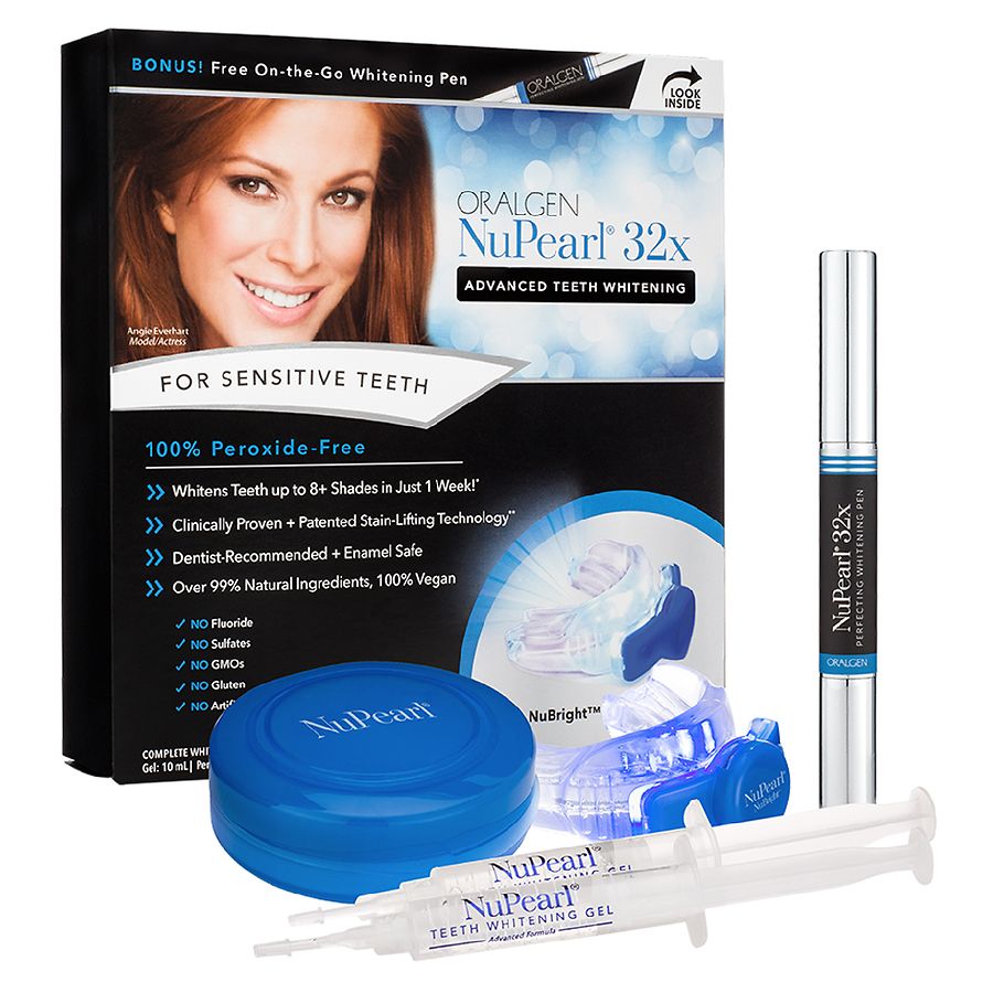 Oralgen Nupearl 32x Advanced Teeth Whitening System Peroxide Free With Pen Walgreens