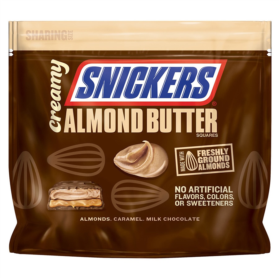  Snickers Creamy Almond Butter Squares Fun Size Candy Bars 