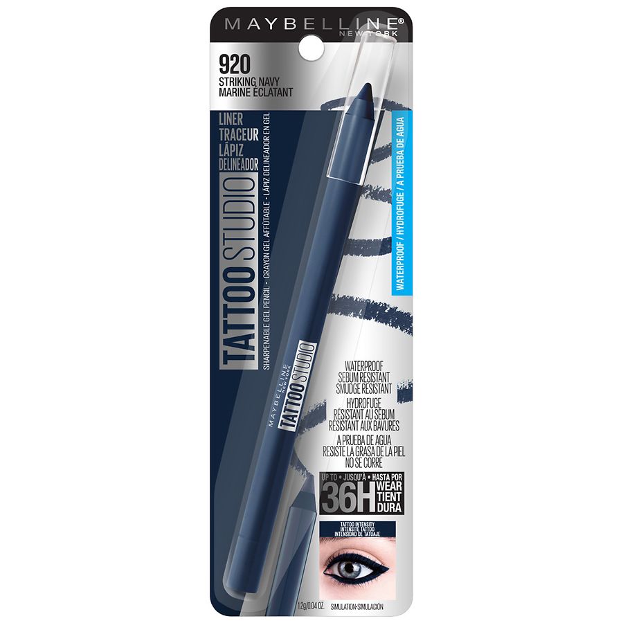 Maybelline Tattoostudio Eyeliner Pencil Makeup Striking Navy Walgreens