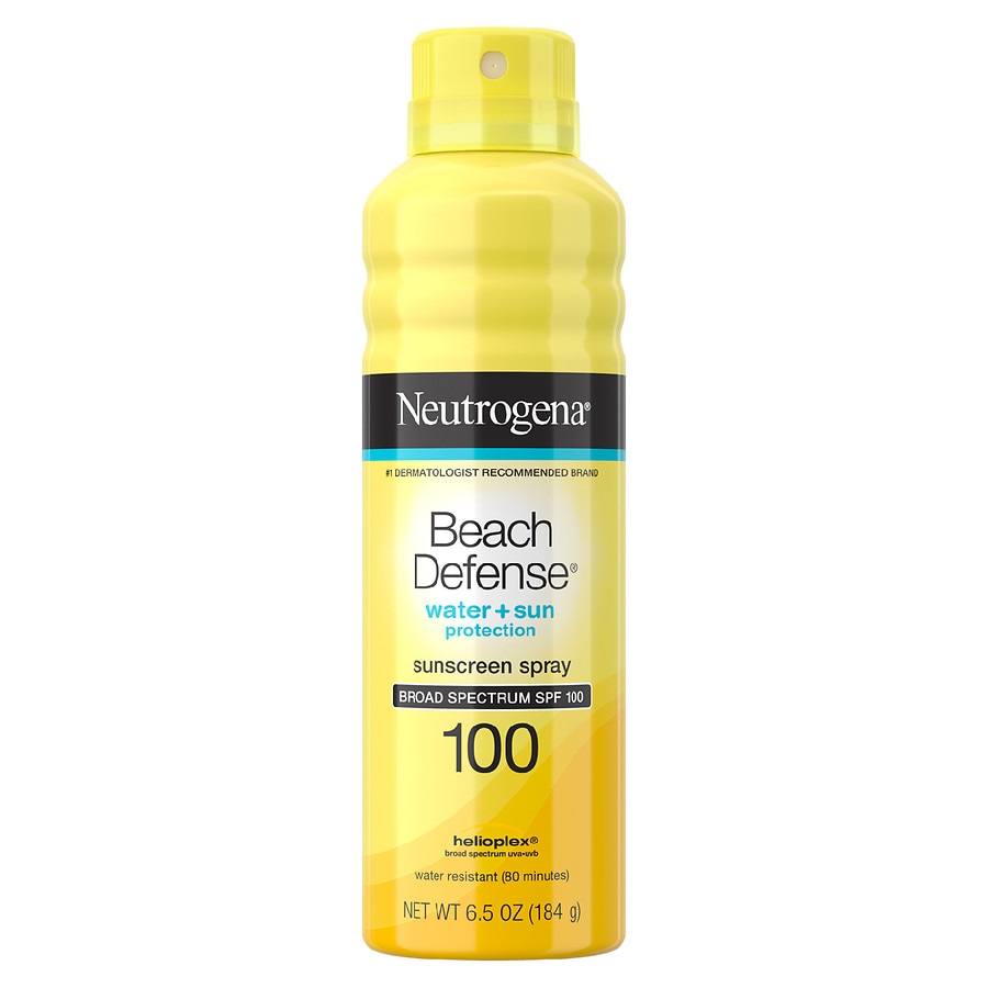  Neutrogena Beach Defense Oil-Free Body Sunscreen Spray, SPF 100 