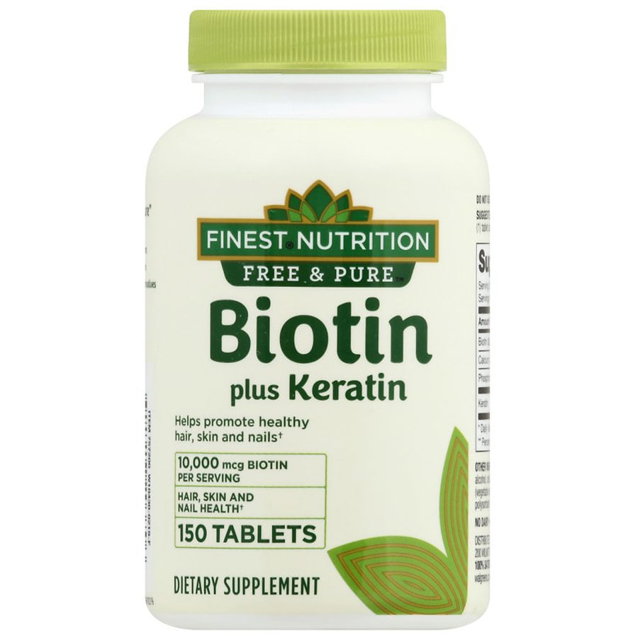 Finest Nutrition Free & Pure Biotin plus Keratin
