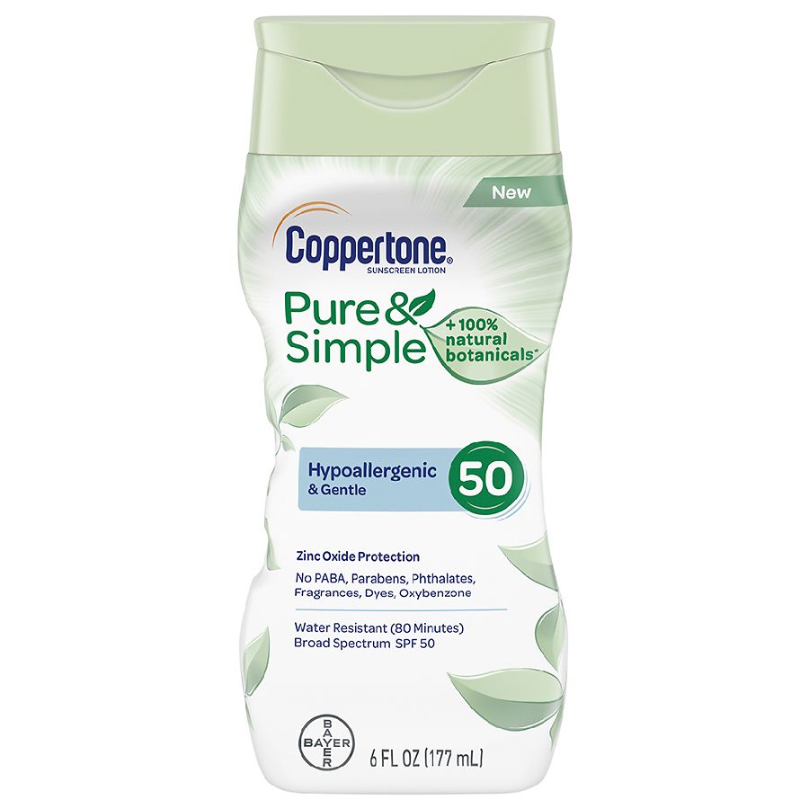 Coppertone Pure \u0026 Simple Adult SPF 50 