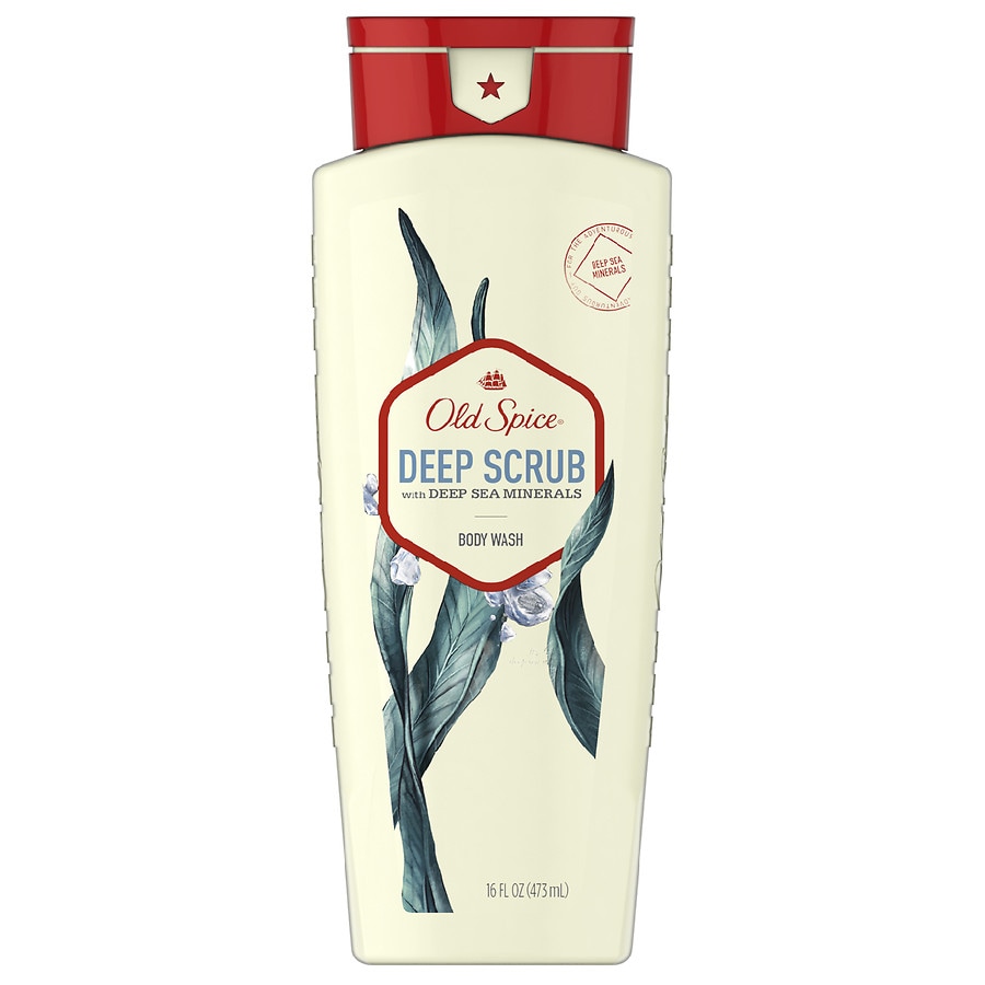 Old Spice Fresher Collection Body Wash Deep Scrub with Deep Sea Minerals, 16 oz