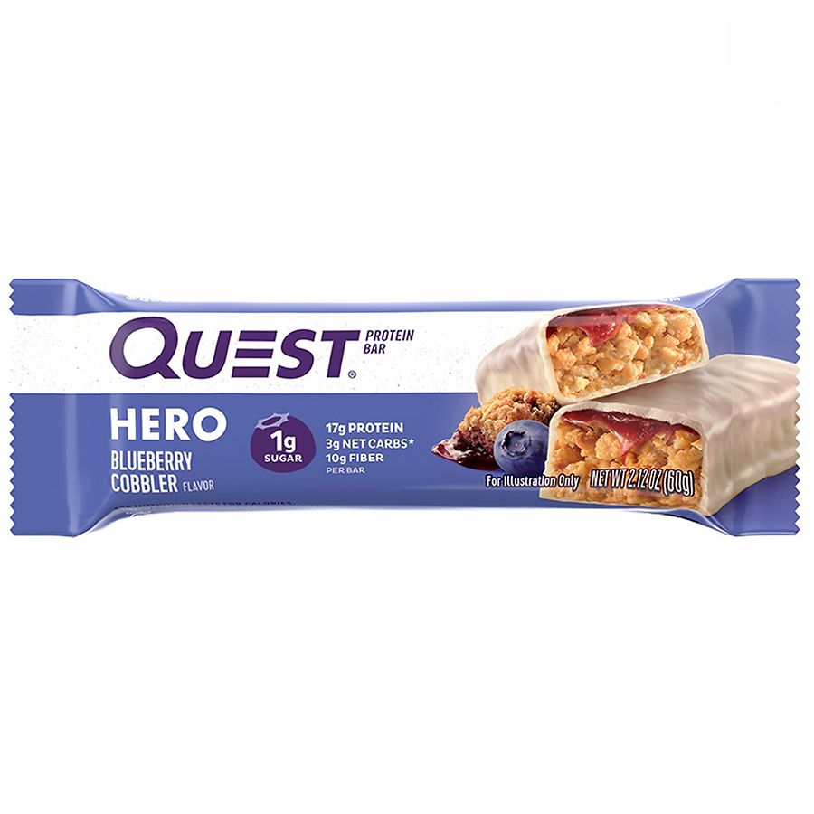 Quest Nutrition Hero Blueberry Cobbler Flavored Protein Bar Blueberry Cobbler Walgreens