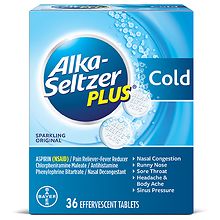 Alka-Seltzer Plus Cold Sparkling Original Effervescent Tablets | Walgreens