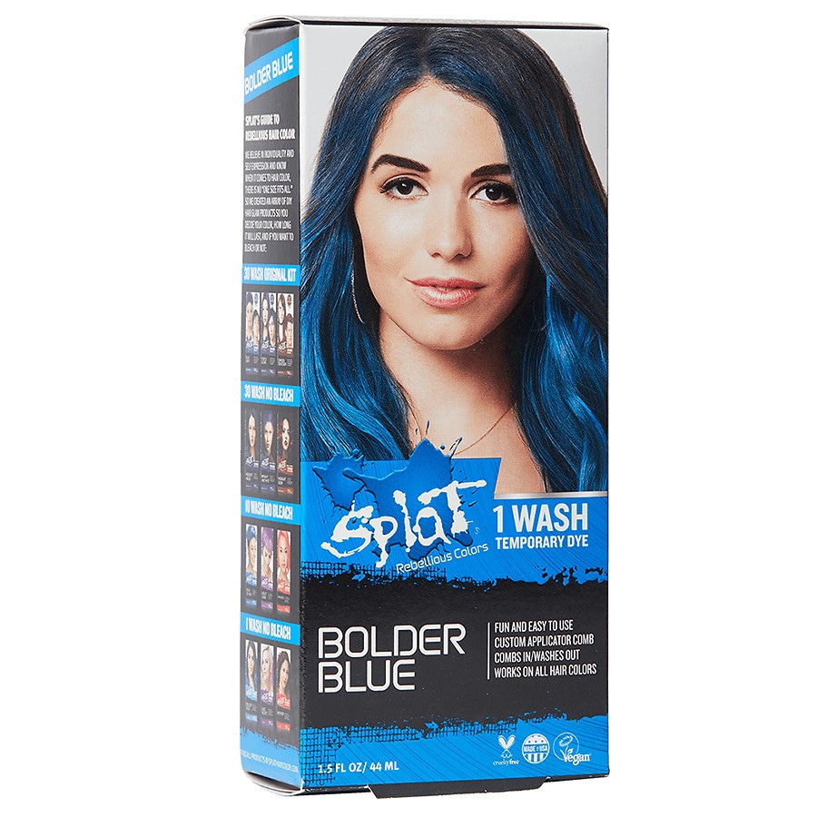 Splat 1 Wash Comb In Hair Dye Bolder Blue Walgreens