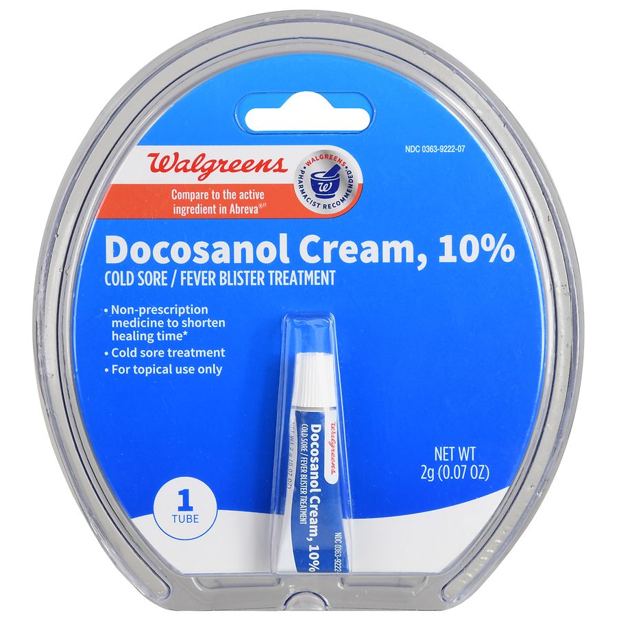 Walgreens Docosanol Cold Sore Cream 10 Walgreens