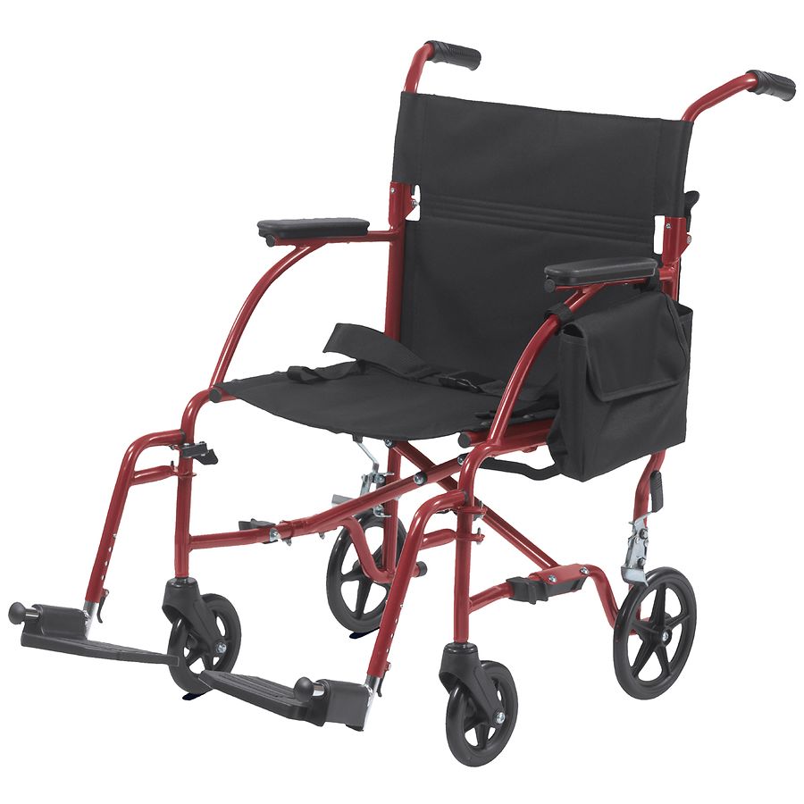 Walgreens Ultra Light Weight Transport Chair 19 Red Walgreens