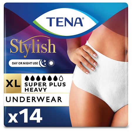 Tena Incontinence Underwear for Women  Super Plus  XL  14 Ct