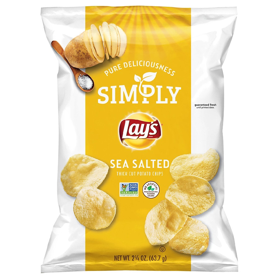 Lay's Simply Thick Cut Potato Chips Sea Salted