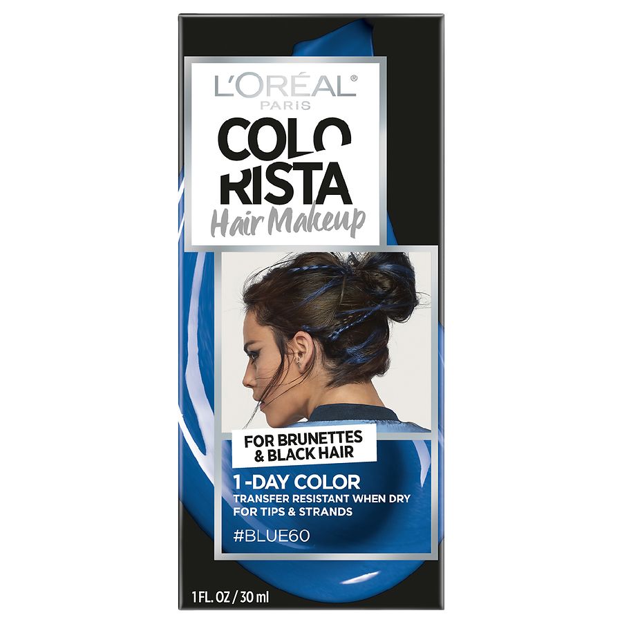 L'Oreal Paris Colorista Hair Makeup 1-Day Hair Color Blue60 (for brunettes)