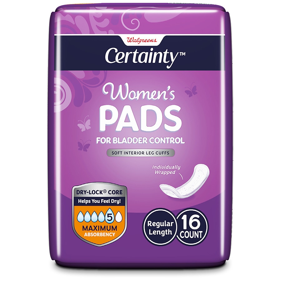  Walgreens Certainty Women's Bladder Control Pads Maximum Absorbency Maximum 