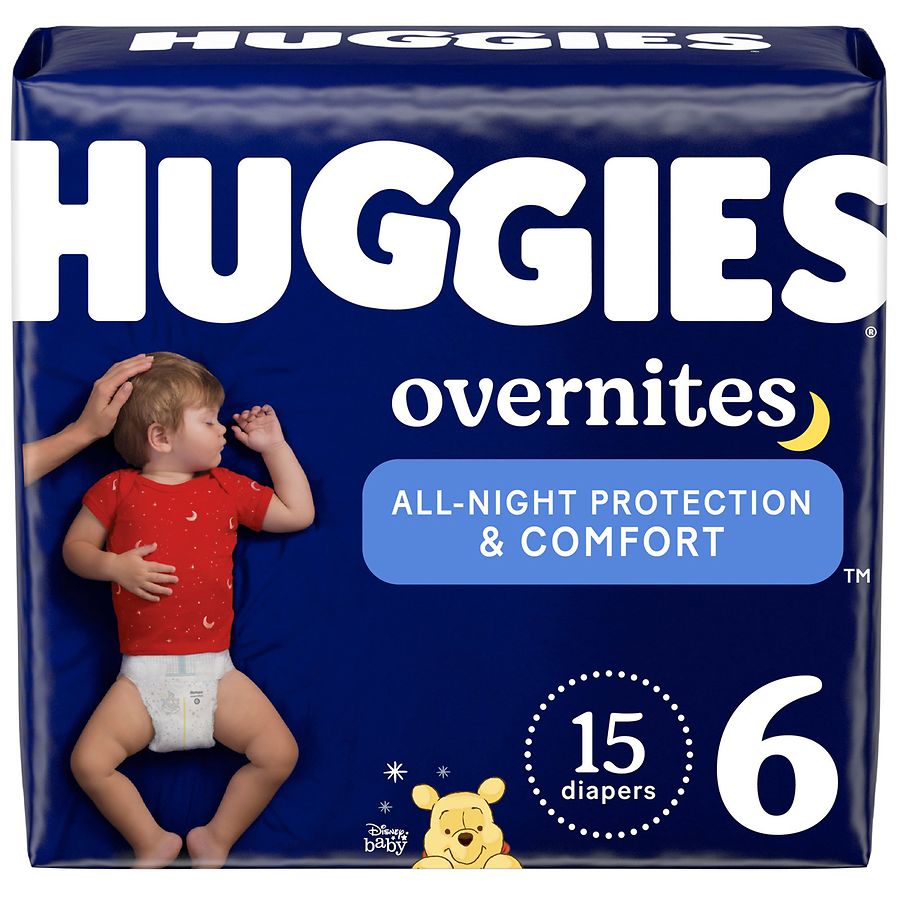 84 Ct Nighttime Baby Diapers Size 6 Huggies Overnites 