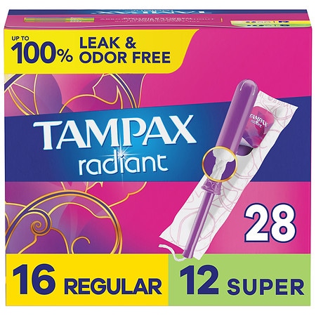Stratford on Avon wherever every time Tampax Radiant Tampons, Multipack Unscented, Regular + Super Absorbency |  Walgreens