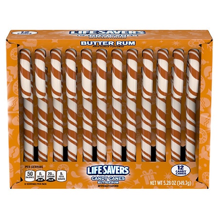 UPC 022000020598 product image for LifeSavers Holiday Candy Canes Butter Rum - 5.28 oz. | upcitemdb.com
