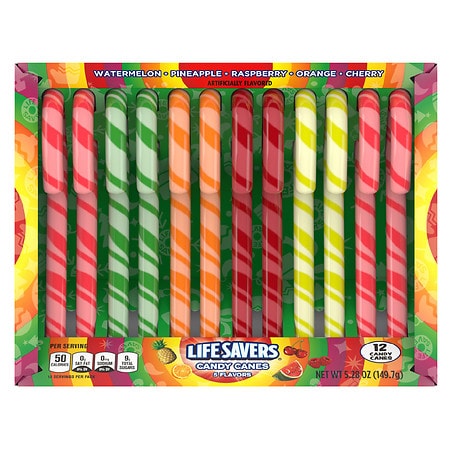 UPC 022000020581 product image for LifeSavers Holiday Candy Canes 5 Assorted Flavors - 5.28 oz. | upcitemdb.com