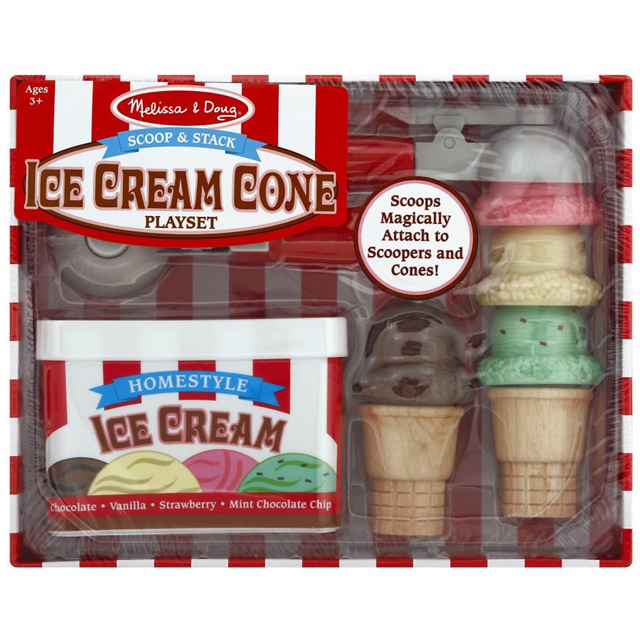 MELLISSA & DOUG Scoop & Stack Ice Cream Cone Playset #4087 FREE SHIPPING