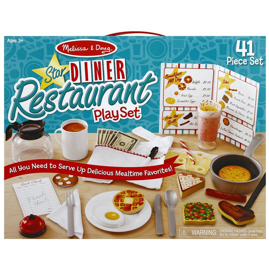 Details about   Melissa & Doug Star Diner Restaurant Play Set 