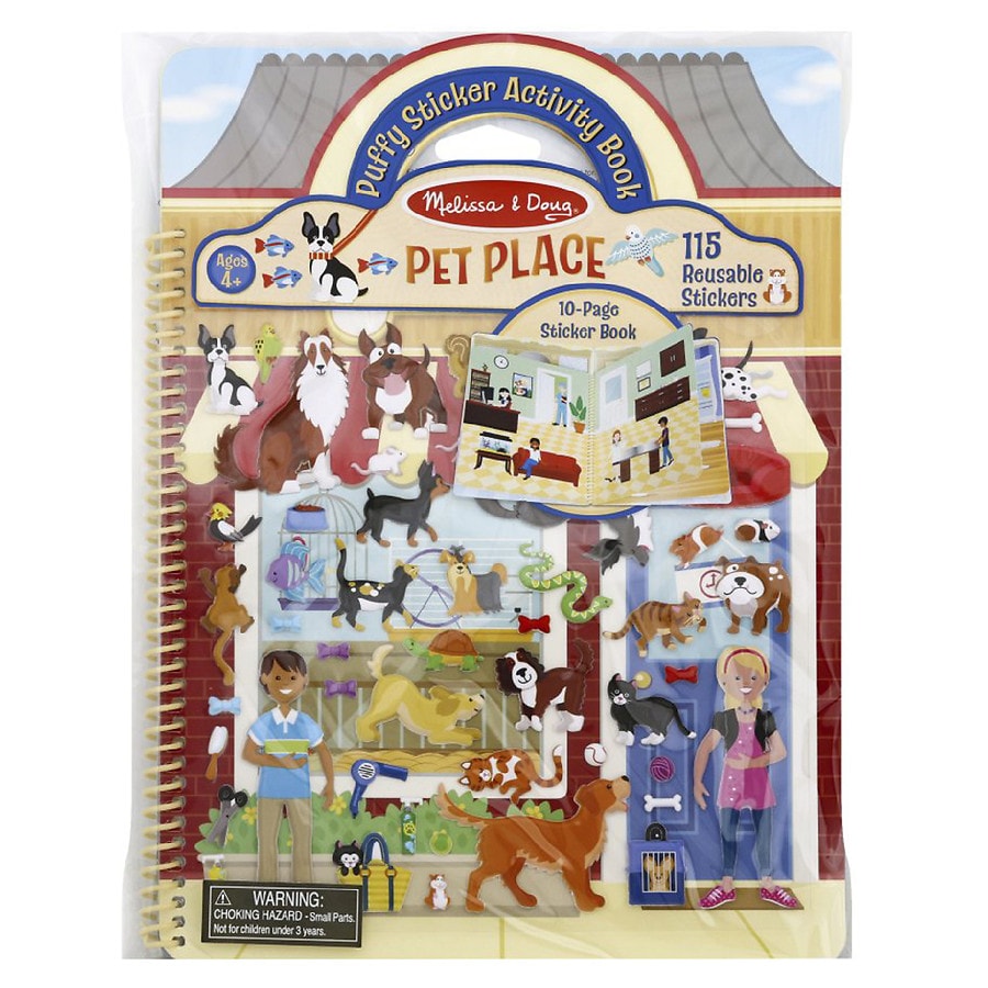  Melissa & Doug Puffy Sticker Activity Book - Pet Place 