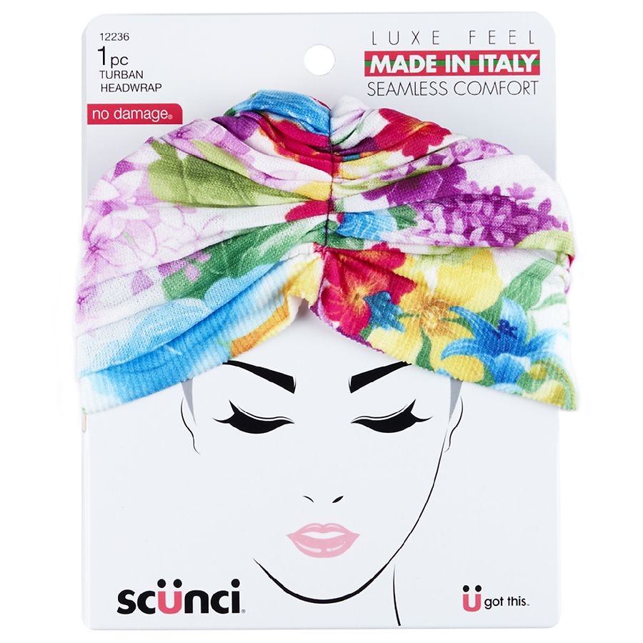 Scunci Knit Turban Headwrap Pink Multi Floral Walgreens