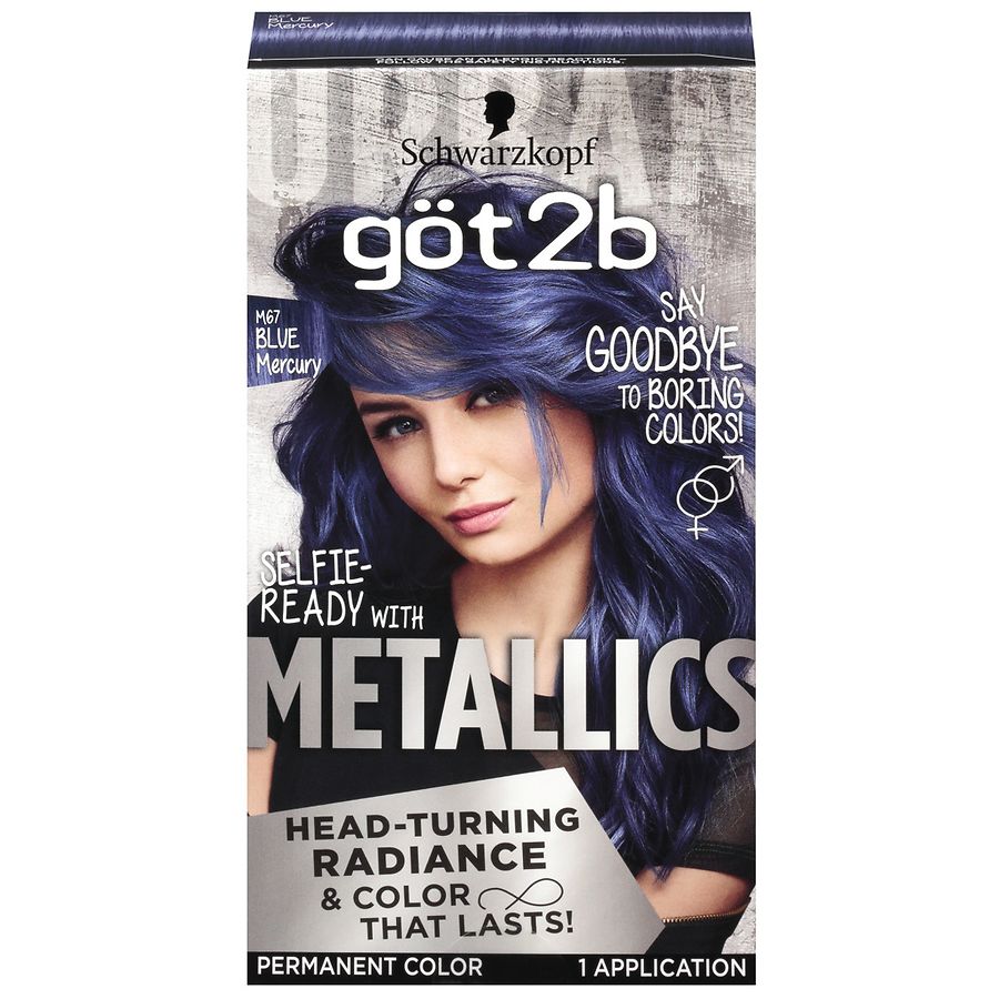 Schwarzkopf Got2b Metallic Permanent Hair Color M67 Blue Mercury