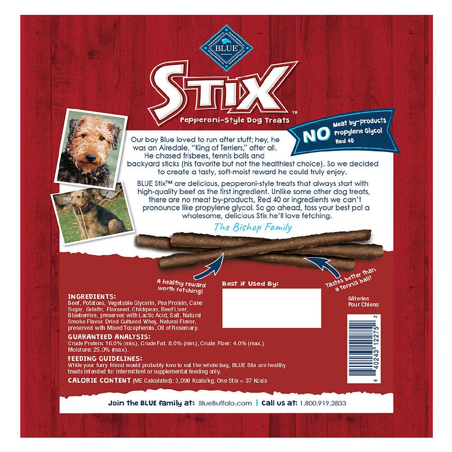 blue buffalo sticks