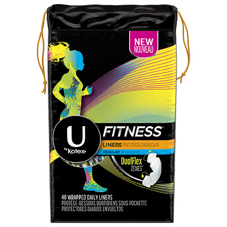 UPC 036000466324 product image for U by Kotex Fitness Panty Liners, Light Absorbency, Regular, Fragrance-Free - 40. | upcitemdb.com