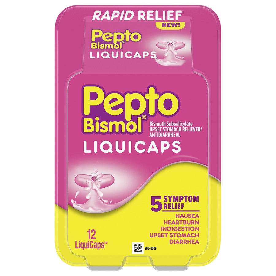  Pepto-Bismol LiquiCaps Rapid Relief from Nausea, Heartburn, Indigestion 