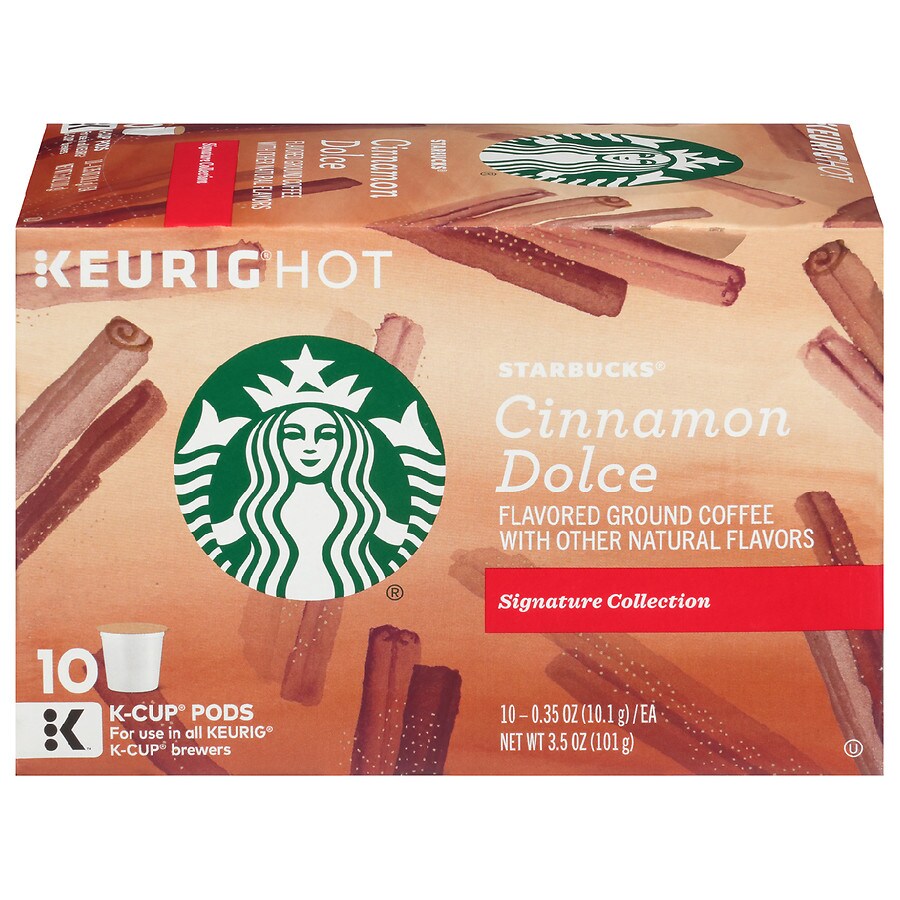  Starbucks Signature Collection Cinnamon Dolce Flavored Ground Coffee K-Cup Pods 