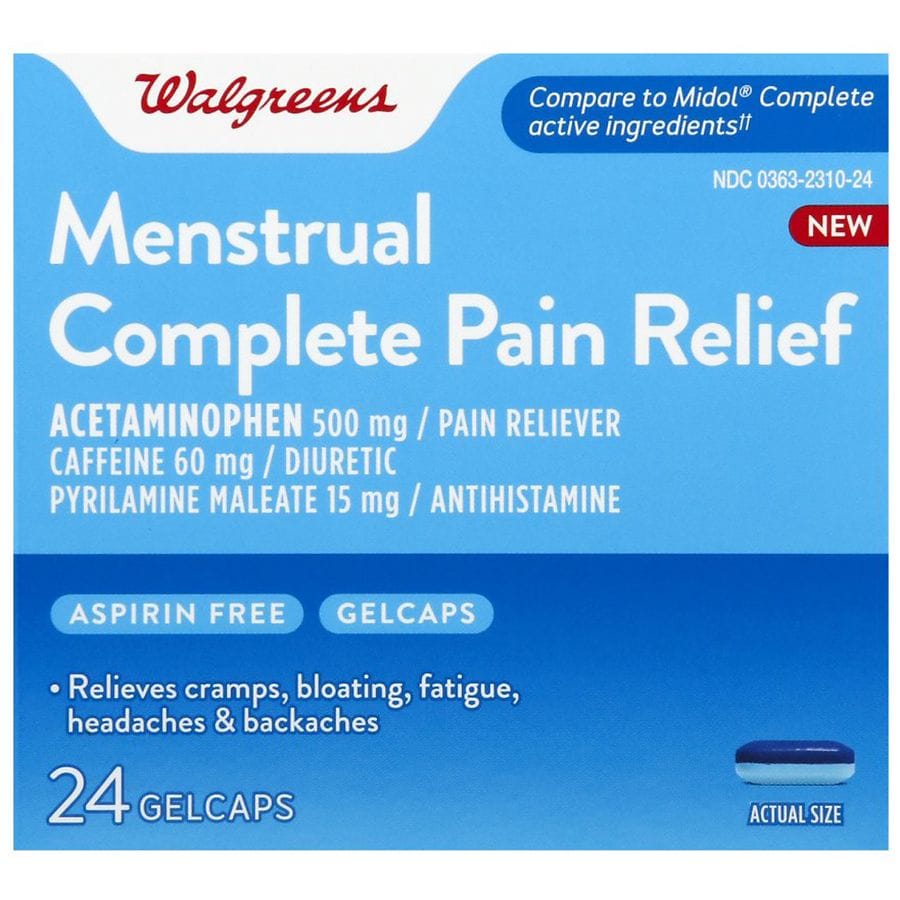 Walgreens Menstrual Complete Pain Relief