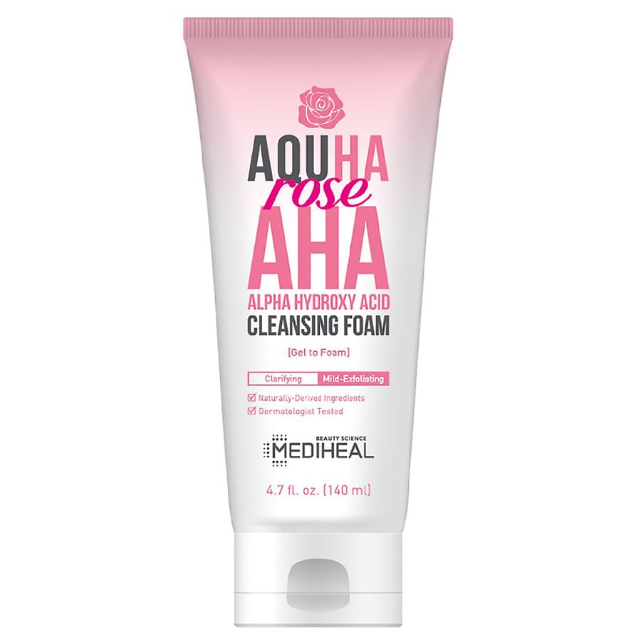 MEDIHEAL Aquha Rose AHA Cleansing Foam