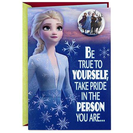 UPC 726528388382 product image for Hallmark Disney Christmas Card for Kid (Removable Frozen Pin) - 1.0 ea | upcitemdb.com