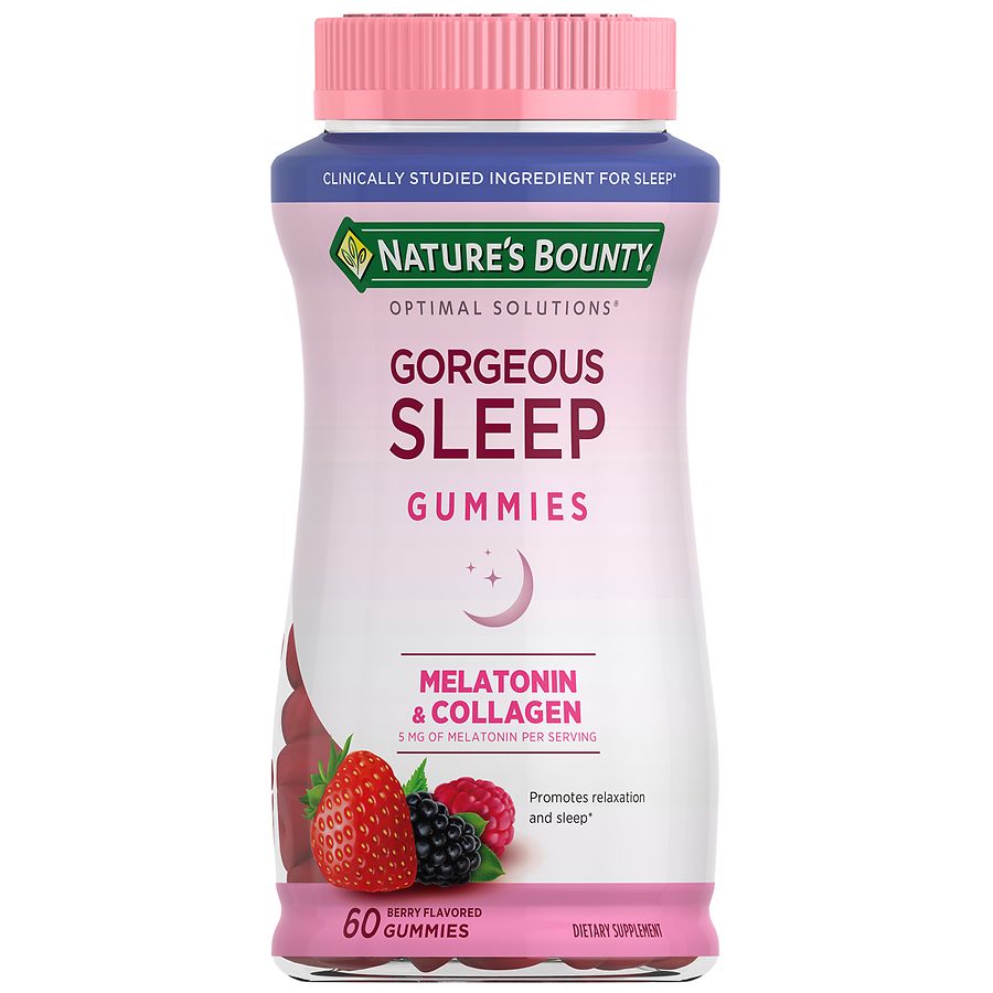 Nature's Bounty, Optimal Solutions, Gorgeous Sleep, Berry, 60 Gummies -  iHerb