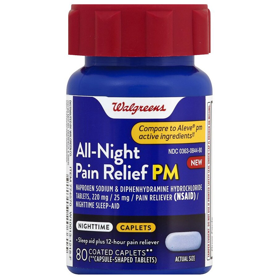  Walgreens All-Night Pain Relief PM Caplets 