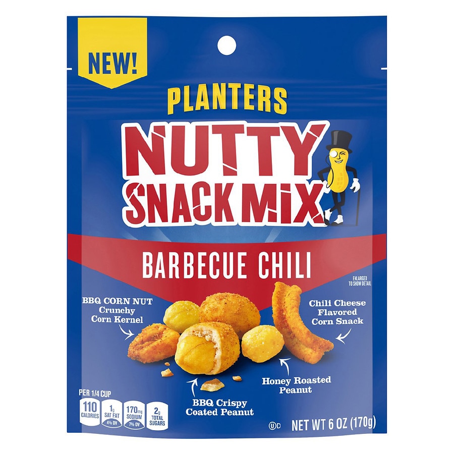  Planters Barbecue Chili Nutty Snack Mix BBQ Chili 