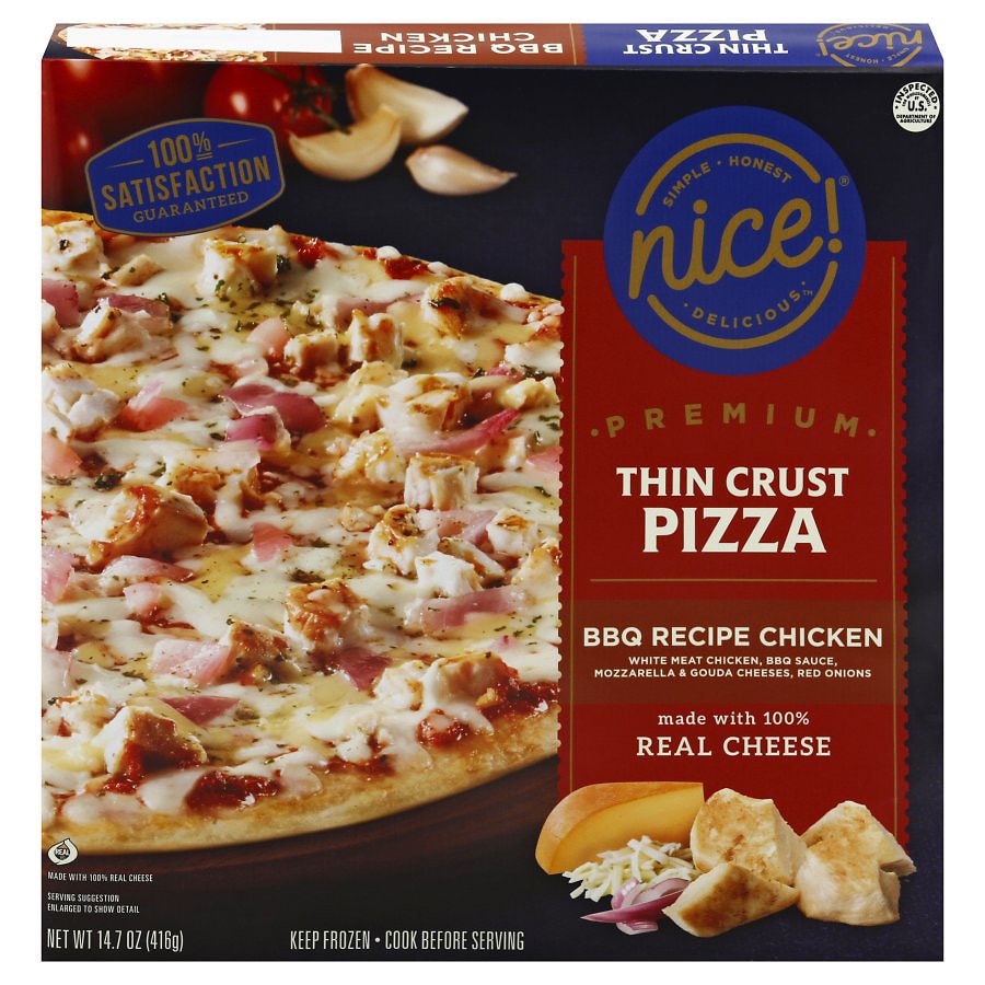  Nice! Premium Thin Crust BBQ Recipe Chicken Pizza 