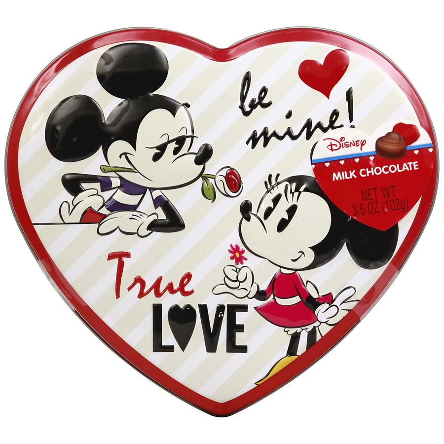 Frankford Candy & Chocolate Co. Mickey & Minnie Heart Tin