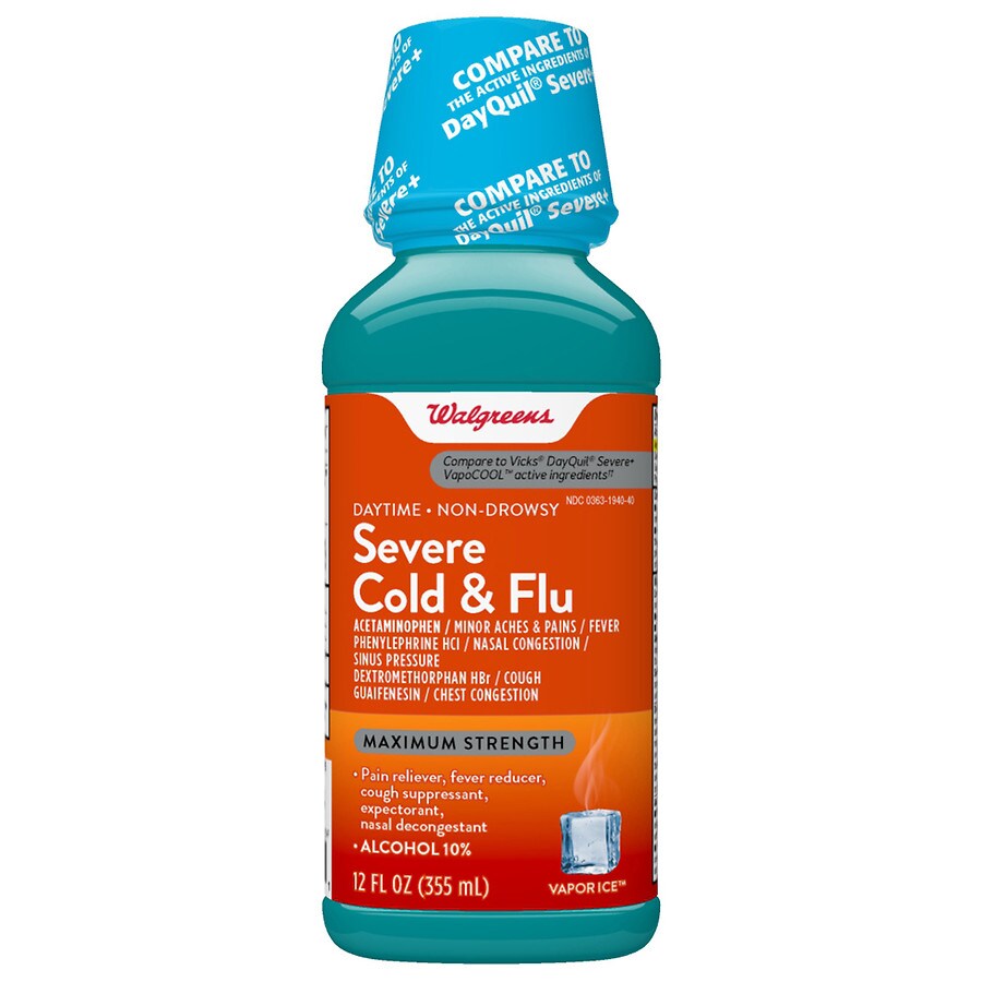  Walgreens DM Cold Flu Severe Day Menthol Vapor Ice 