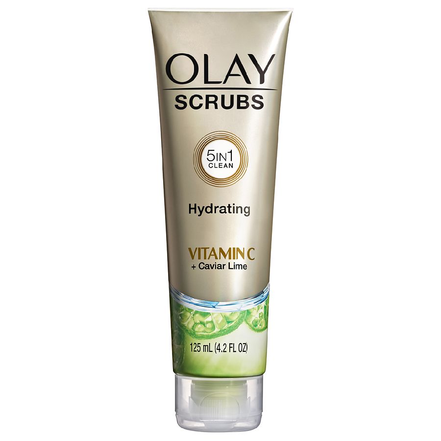  Olay Scrubs Hydrating Vitamin C + Caviar Lime Facial Cleanser 