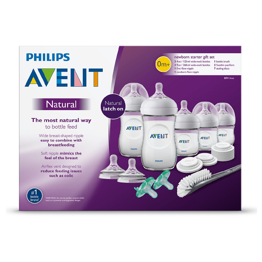 Philips Avent Natural Baby Bottle Newborn Starter Gift Set SCD206/03