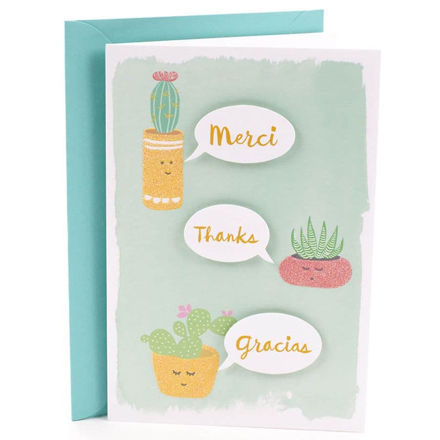 Hallmark Cute Cactus Thank You Card