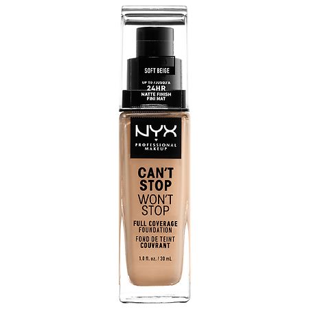 NYX Professional Makeup Can’t Stop Won’t Stop Full Coverage Foundation - 1.0 fl oz NYX Professional Makeup Can’t Stop Won’t Stop Full Coverage Foundation - 1.0 fl oz
