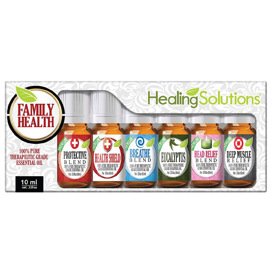  Healing Solutions Essential Oil Family Health Gift Set 